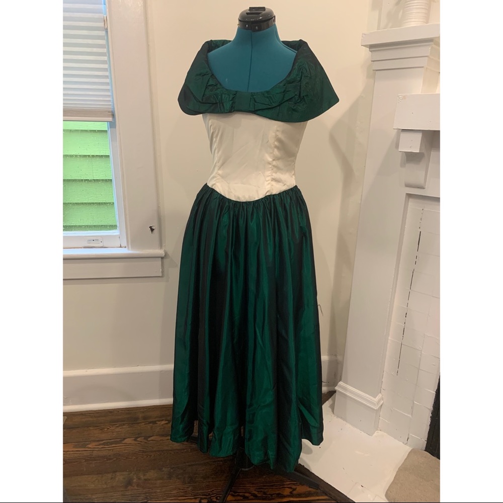 80s Faux Silk Party Dress